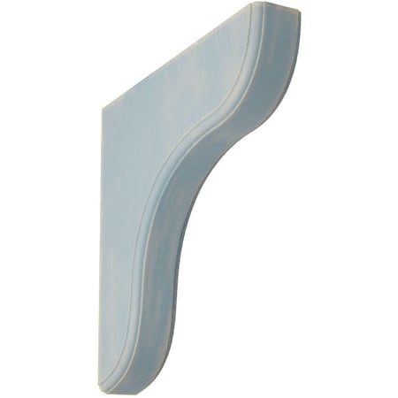Ekena Millwork 1 3/4"W x 10 1/2"D x 10 1/2"H Eaton Wood Vintage Decor Bracket, Driftwood Blue BKTWD02X11X11EABU